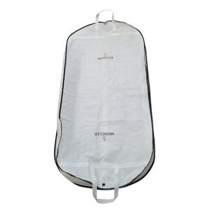 Moncler Garment Bag Empty Storage White Logo Spellout 50x24 in Recycled Material